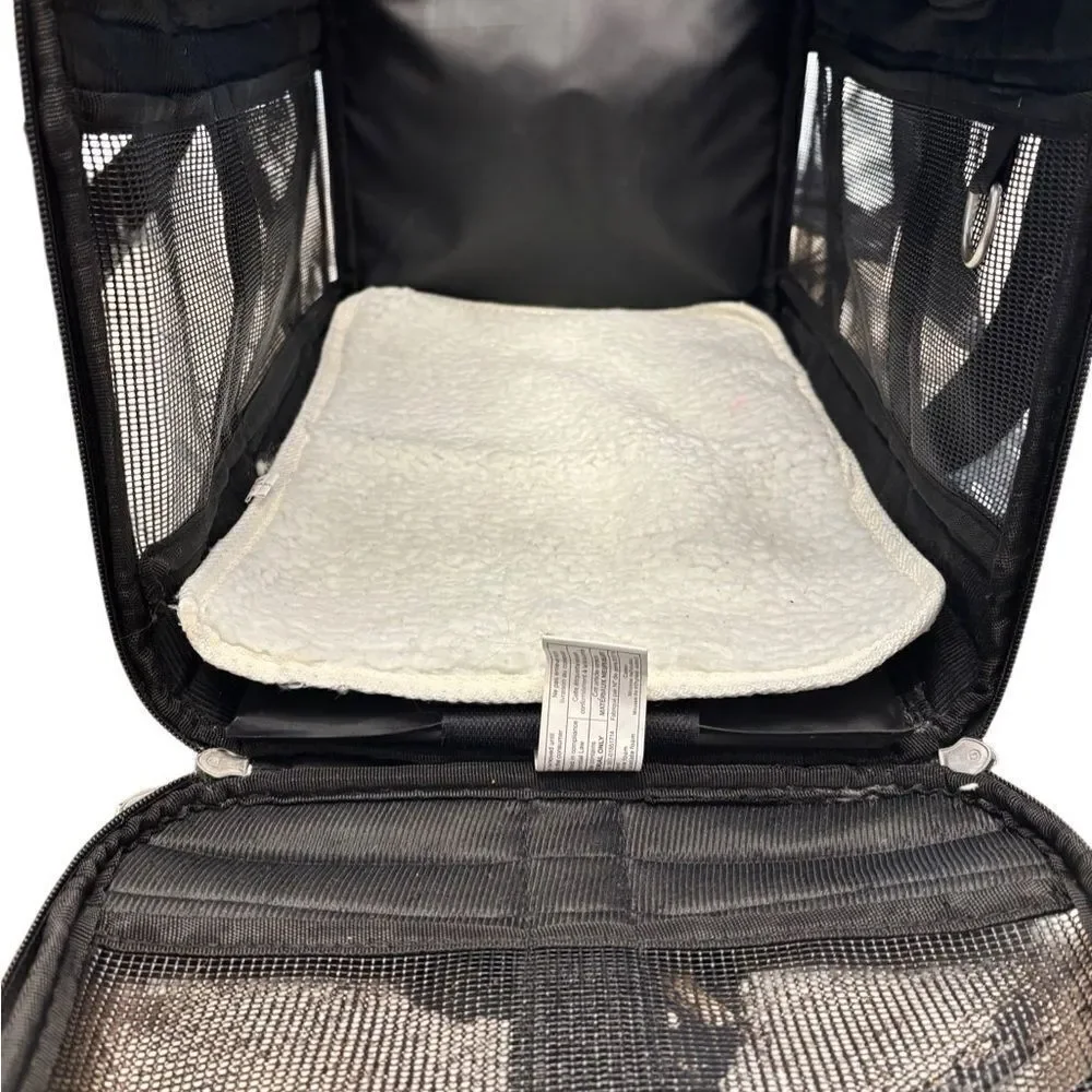Sherpa Deluxe Pet Carrier Medium Black Airline Approved Dog Cat Travel Bag